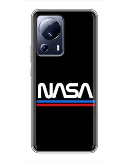Чехол для Xiaomi 13 Lite с картинкой «NASA — классика Red Blue»