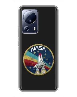 Чехол для Xiaomi 13 Lite с картинкой «NASA — эмблема миссии»