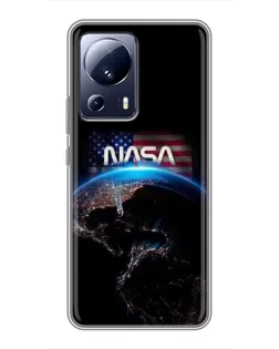 Чехол для Xiaomi 13 Lite с картинкой «Земля из космоса NASA»