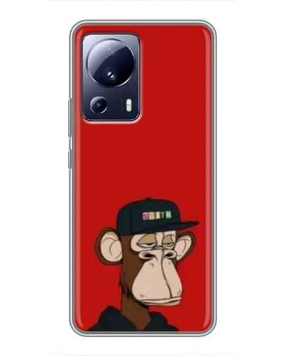 Чехол для Xiaomi 13 Lite с картинкой «Bored Ape — красный фон» Чехол для Xiaomi 13 Lite с картинкой «Bored Ape — красный фон»
