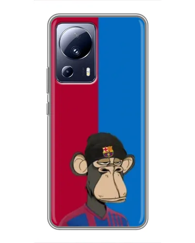 Чехол для Xiaomi 13 Lite с картинкой «Bored Ape — фанат Барсы» Чехол для Xiaomi 13 Lite с картинкой «Bored Ape — фанат Барсы»
