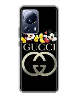 Чехол для Xiaomi 13 Lite с картинкой «Gucci — герои Disney»