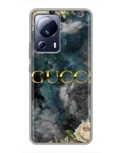 Чехол для Xiaomi 13 Lite с картинкой «Абстрактные цветы Gucci»