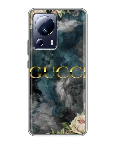 Чехол для Xiaomi 13 Lite с картинкой «Абстрактные цветы Gucci»