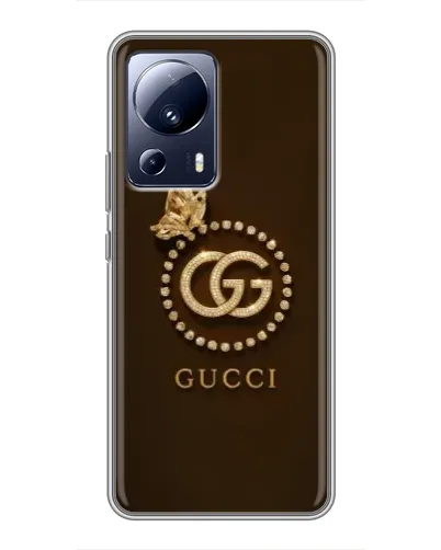 Чехол для Xiaomi 13 Lite с картинкой «Gucci — золотая бабочка»
