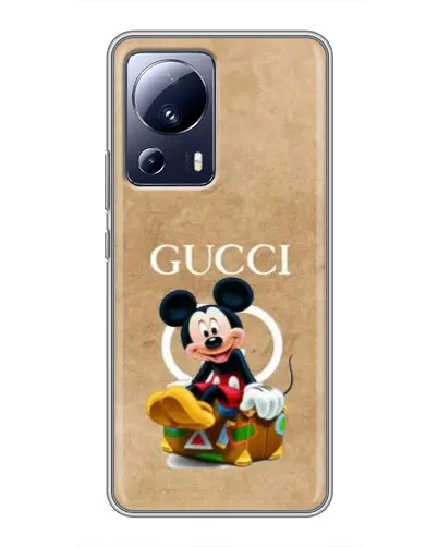 Чехол для Xiaomi 13 Lite с картинкой «Микки Маус Gucci — крафт»