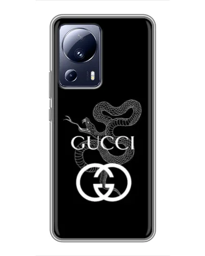 Чехол для Xiaomi 13 Lite с картинкой «Gucci — серебряная змея»