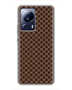 Чехол для Xiaomi 13 Lite с картинкой «Gucci — шоколадная сетка» Чехол для Xiaomi 13 Lite с картинкой «Gucci — шоколадная сетка»