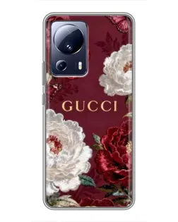 Чехол для Xiaomi 13 Lite с картинкой «Gucci — бордовые розы» Чехол для Xiaomi 13 Lite с картинкой «Gucci — бордовые розы»
