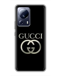 Чехол для Xiaomi 13 Lite с картинкой «Gucci — золото на черном» Чехол для Xiaomi 13 Lite с картинкой «Gucci — золото на черном»
