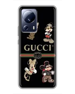 Чехол для Xiaomi 13 Lite с картинкой «Gucci — герои Disney и монограмма» Чехол для Xiaomi 13 Lite с картинкой «Gucci — герои Disney и монограмма»