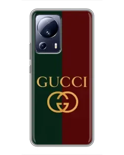 Чехол для Xiaomi 13 Lite с картинкой «Gucci — темно-зеленый градиент» Чехол для Xiaomi 13 Lite с картинкой «Gucci — темно-зеленый градиент»