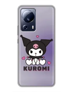 Чехол для Xiaomi 13 Lite с картинкой «Kuromi — фиолетовый арт»