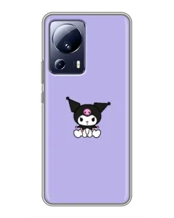 Чехол для Xiaomi 13 Lite с картинкой «Kuromi — фиолетовый минимализм»