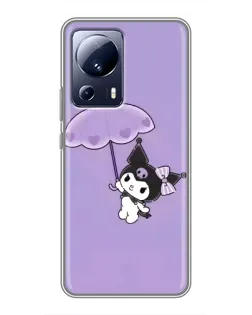 Чехол для Xiaomi 13 Lite с картинкой «Kuromi с зонтиком»