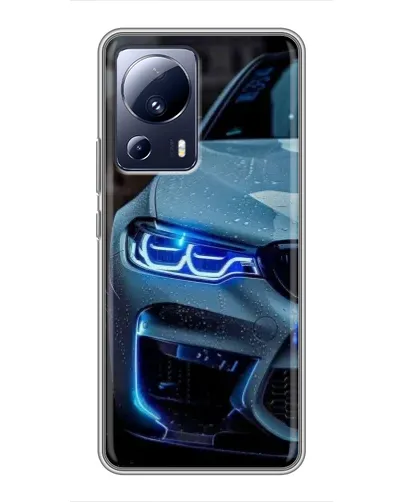 Чехол для Xiaomi 13 Lite с картинкой «Взгляд BMW с синими фарами» Чехол для Xiaomi 13 Lite с картинкой «Взгляд BMW с синими фарами»