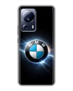 Чехол для Xiaomi 13 Lite с картинкой «BMW — неоновое сияние»