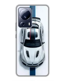 Чехол для Xiaomi 13 Lite с картинкой «Вид сверху — BMW M»