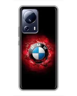 Чехол для Xiaomi 13 Lite с картинкой «Логотип BMW — вспышка»
