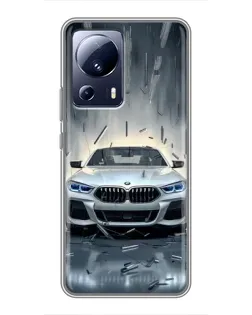 Чехол для Xiaomi 13 Lite с картинкой «BMW в свете фар»