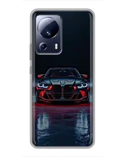 Чехол для Xiaomi 13 Lite с картинкой «BMW на мокрой дороге»