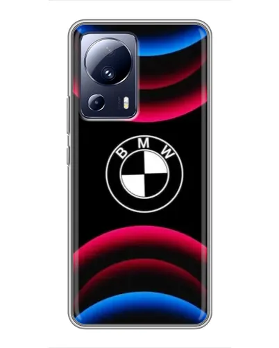 Чехол для Xiaomi 13 Lite с картинкой «Логотип BMW и неоновые дуги» Чехол для Xiaomi 13 Lite с картинкой «Логотип BMW и неоновые дуги»