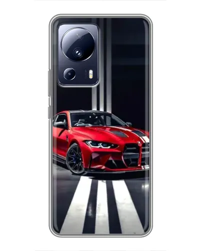 Чехол для Xiaomi 13 Lite с картинкой «Красная BMW на дороге» Чехол для Xiaomi 13 Lite с картинкой «Красная BMW на дороге»