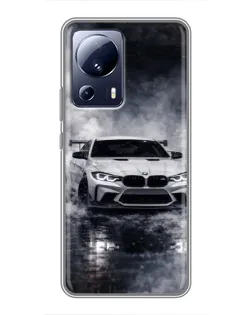 Чехол для Xiaomi 13 Lite с картинкой «BMW сквозь туман»