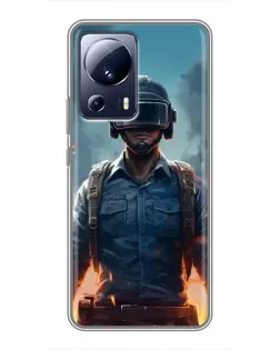 Чохол для Xiaomi 13 Lite з картинкою «PUBG — реалістичний герой»