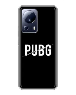 Чохол для Xiaomi 13 Lite з картинкою «PUBG — білий логотип»