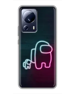 Чохол для Xiaomi 13 Lite з картинкою «Among Us неон-арт»