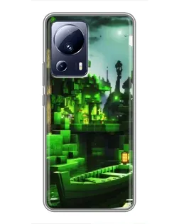 Чехол для Xiaomi 13 Lite с картинкой «Minecraft лесной пейзаж» Чехол для Xiaomi 13 Lite с картинкой «Minecraft лесной пейзаж»