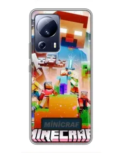 Чехол для Xiaomi 13 Lite с картинкой «Minecraft герои игры» Чехол для Xiaomi 13 Lite с картинкой «Minecraft герои игры»
