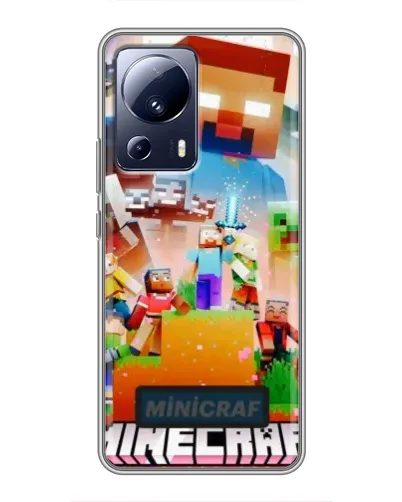 Чохол для Xiaomi 13 Lite з картинкою «Minecraft герої гри» Чохол для Xiaomi 13 Lite з картинкою «Minecraft герої гри»