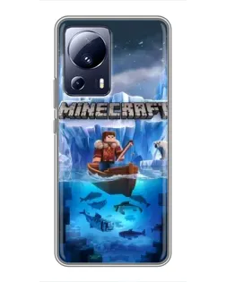 Чохол для Xiaomi 13 Lite з картинкою «Minecraft льодянийсвіт»