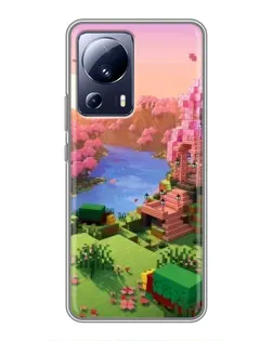 Чохол для Xiaomi 13 Lite з картинкою «Рожеве дерево Minecraft»