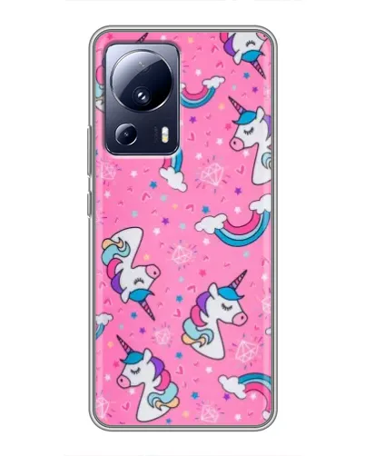 Чехол для Xiaomi 13 Lite с картинкой «Unicorn паттерн розовый» Чехол для Xiaomi 13 Lite с картинкой «Unicorn паттерн розовый»