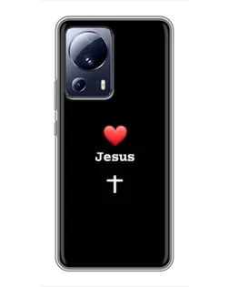Чехол для Xiaomi 13 Lite с картинкой «Сердце - Jesus» Чехол для Xiaomi 13 Lite с картинкой «Сердце - Jesus»