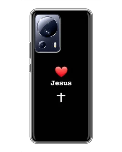Чохол для Xiaomi 13 Lite з картинкою «Серце - Jesus»
