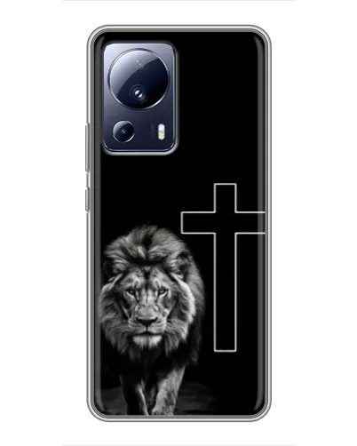Чохол для Xiaomi 13 Lite з картинкою «Лев та Хрест»