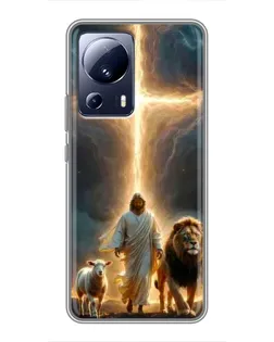 Чехол для Xiaomi 13 Lite с картинкой «Лев Иуды и Свет» Чехол для Xiaomi 13 Lite с картинкой «Лев Иуды и Свет»