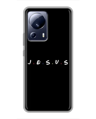 Чохол для Xiaomi 13 Lite з картинкою «Крапки віри J.E.S.U.S.»
