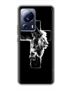 Чохол для Xiaomi 13 Lite з картинкою «Сяючий хрест Jesus»