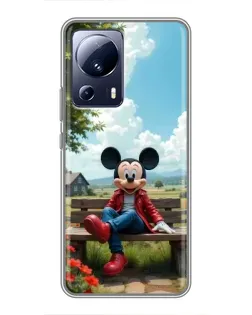 Чохол для Xiaomi 13 Lite з картинкою «Міккі на лавці»
