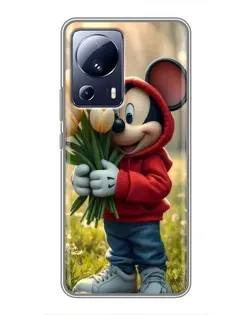 Чехол для Xiaomi 13 Lite с картинкой «Микки с тюльпанами» Чехол для Xiaomi 13 Lite с картинкой «Микки с тюльпанами»