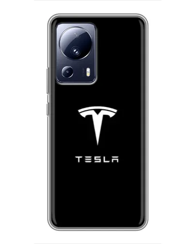 Чехол для Xiaomi 13 Lite с картинкой «Tesla White Logo» Чехол для Xiaomi 13 Lite с картинкой «Tesla White Logo»