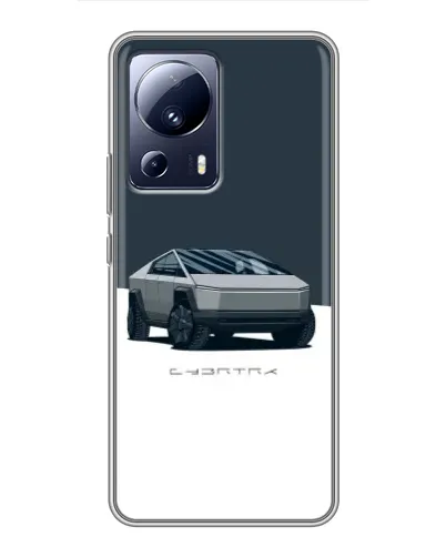 Чехол для Xiaomi 13 Lite с картинкой «Серебристый Cybertruck Tesla» Чехол для Xiaomi 13 Lite с картинкой «Серебристый Cybertruck Tesla»