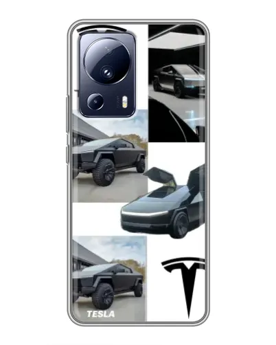 Чехол для Xiaomi 13 Lite с картинкой «Коллаж Cybertruck Tesla» Чехол для Xiaomi 13 Lite с картинкой «Коллаж Cybertruck Tesla»