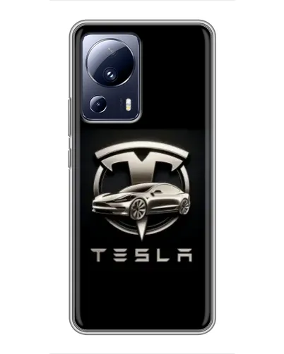 Чехол для Xiaomi 13 Lite с картинкой «Tesla — серебристое авто» Чехол для Xiaomi 13 Lite с картинкой «Tesla — серебристое авто»