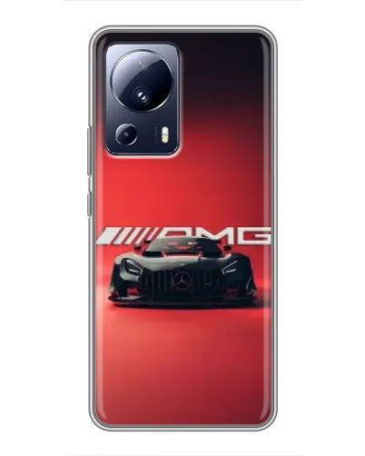 Чехол для Xiaomi 13 Lite с картинкой «Mercedes AMG — красная линия» Чехол для Xiaomi 13 Lite с картинкой «Mercedes AMG — красная линия»